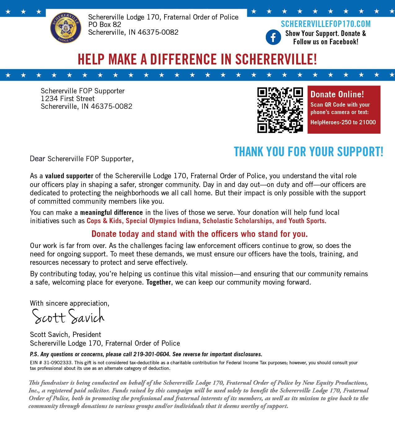 Donation Letter